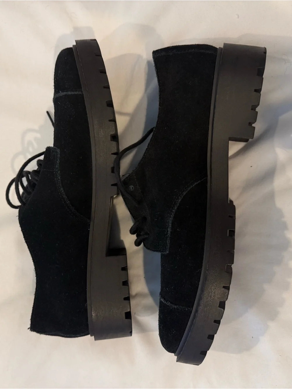 Lucky Brand Black Suede Derby Shoes Size 8
